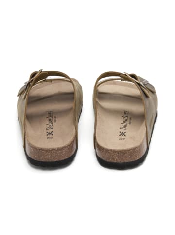 BABUNKERS Family Leren slippers kaki