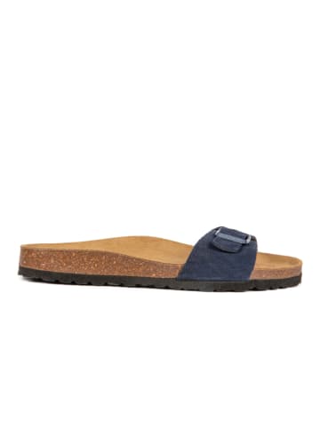 BABUNKERS Family Leren slippers donkerblauw