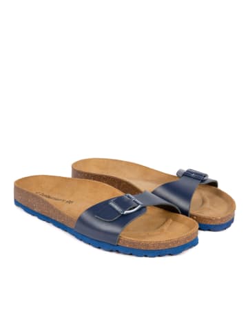 BABUNKERS Family Leren slippers donkerblauw