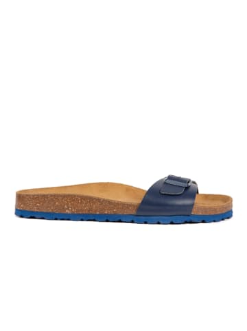 BABUNKERS Family Leren slippers donkerblauw