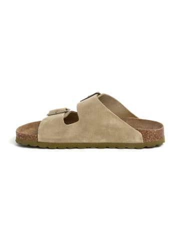 BABUNKERS Family Leder-Pantoletten in Beige
