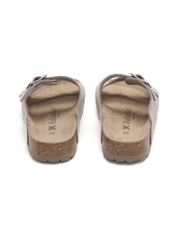 BABUNKERS Family Leder-Pantoletten in Grau