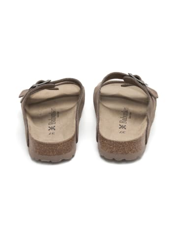 BABUNKERS Family Skórzane klapki w kolorze brązowym