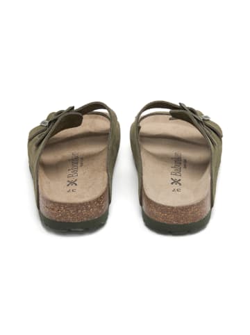BABUNKERS Family Leder-Pantoletten in Khaki