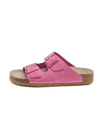 BABUNKERS Family Leder-Pantoletten in Pink