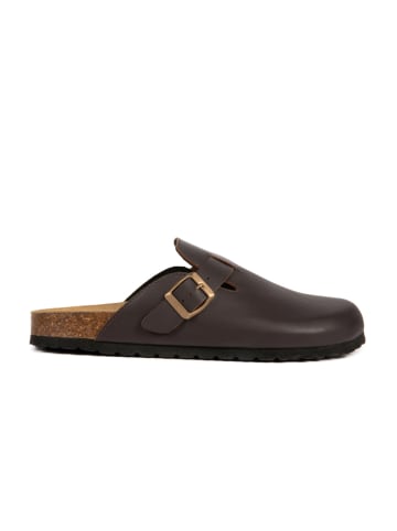 BABUNKERS Family Skórzane chodaki w kolorze brązowym