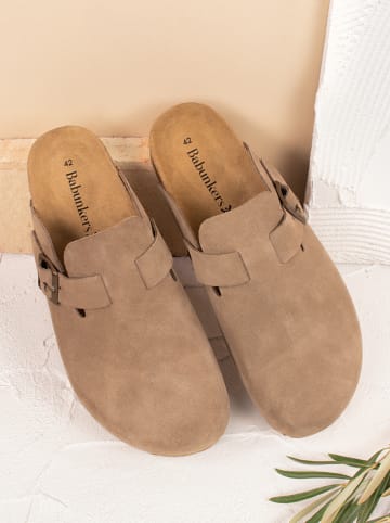 BABUNKERS Family Leder-Clogs in Beige