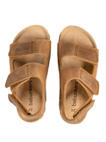 BABUNKERS Family Leren sandalen bruin
