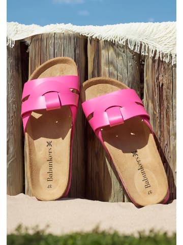 BABUNKERS Family Leder-Pantoletten in Pink