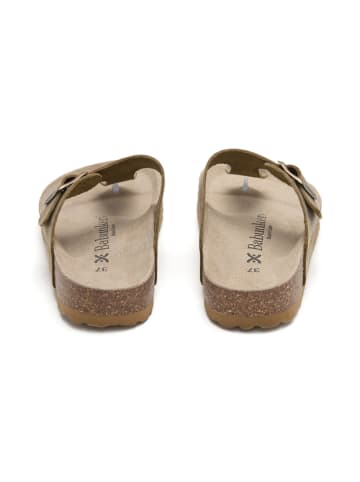 BABUNKERS Family Leder-Zehentrenner in Khaki
