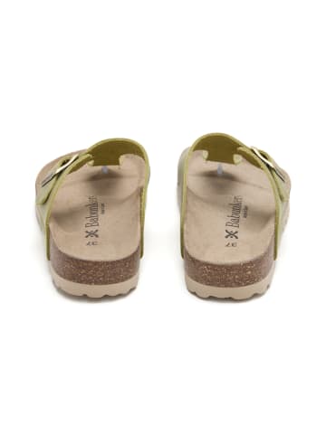 BABUNKERS Family Leren teenslippers groen