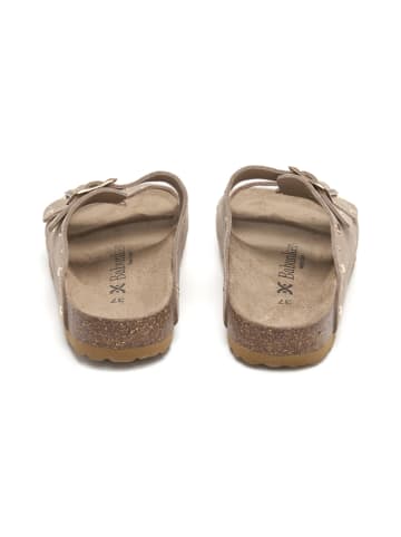 BABUNKERS Family Leder-Pantoletten in Beige