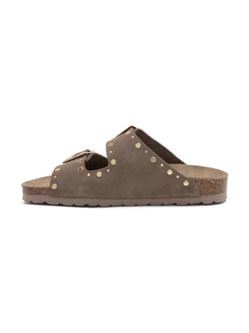 BABUNKERS Family Leder-Pantoletten in Braun