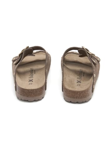 BABUNKERS Family Leren slippers bruin