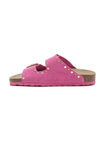 BABUNKERS Family Leder-Pantoletten in Pink