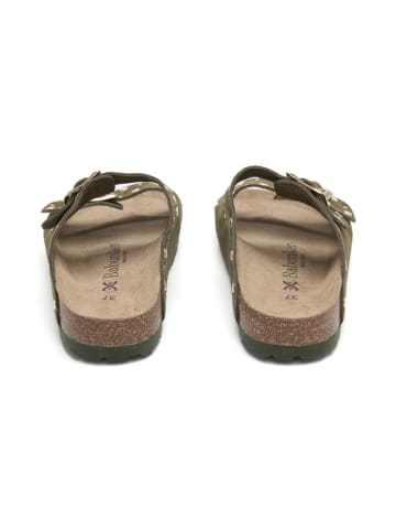 BABUNKERS Family Leder-Pantoletten in Khaki