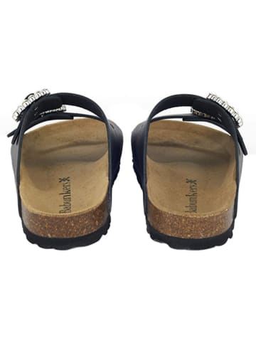 BABUNKERS Family Leren slippers zwart