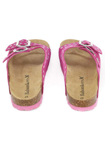 BABUNKERS Family Leder-Pantoletten in Pink