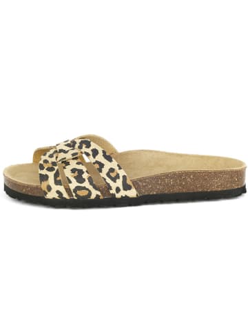 BABUNKERS Family Pantoletten in Beige/ Braun