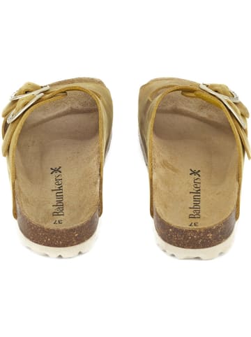 BABUNKERS Family Leder-Pantoletten in Gelb