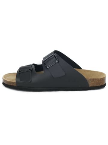 BABUNKERS Family Leren slippers zwart