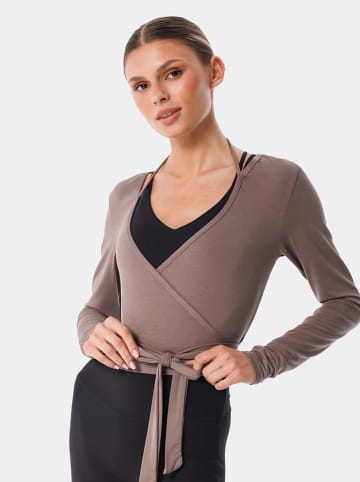 Carpatree Koszulka sportowa "Balletcore" w kolorze jasnobrązowym