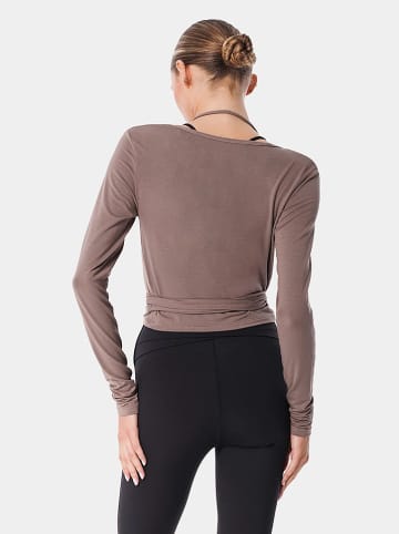 Carpatree Koszulka sportowa "Balletcore" w kolorze jasnobrązowym