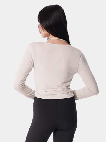 Carpatree Koszulka sportowa "Balletcore" w kolorze beżowym