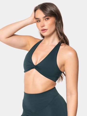 Carpatree Biustonosz sportowy "Accolade" w kolorze zielonym