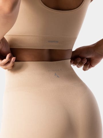 Carpatree Legginsy sportowe "Simply" w kolorze beżowym