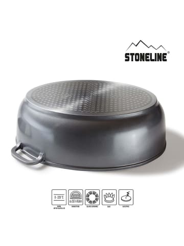 Stoneline 2tlg. Set: Bräter in Grau - 8 l