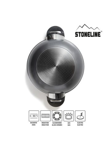Stoneline 2-delige set: wok met deksel grijs - Ø 32 cm