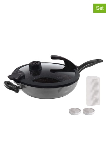 Stoneline 2tlg. Set: Bratpfanne ''Smell Well'' in Grau - Ø 28 cm