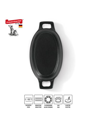 Stoneline 3-delige set: serveerpan "Freyersbacher®" zwart - (B)15 x (H)9 cm