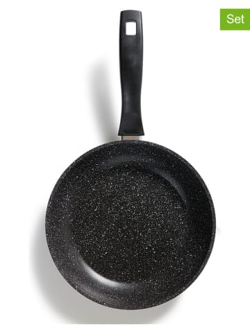 Stoneline 3-delige set: braadpannen grijs