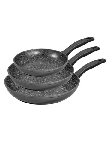 Stoneline 3er-Set: Bratpfannen in Grau