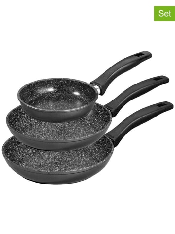 Stoneline Patelnie (3 szt.) w kolorze szarym