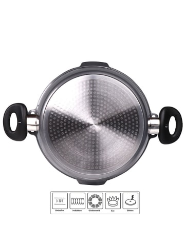 Stoneline 2-delige set: pan met deksel "Future" grijs - 6,9 l