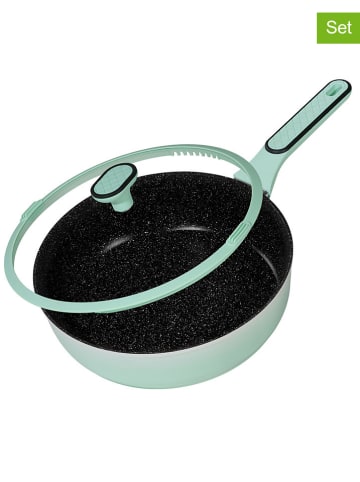 Stoneline 2-delige set: braadpan met deksel groen - Ø 28 cm