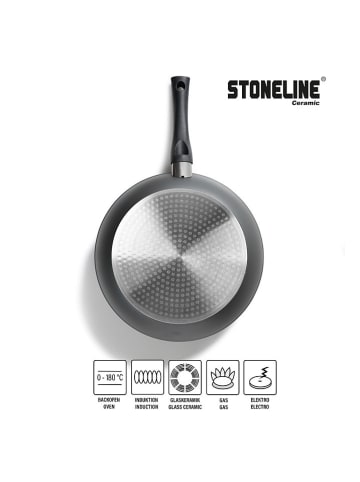 Stoneline 2-delige set: braadpan met deksel grijs - Ø 24 cm