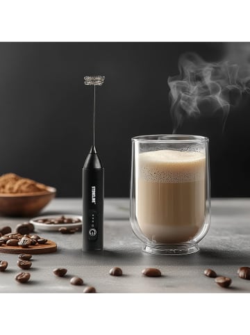 Stoneline Elektrischer Milchaufschäumer in Schwarz - (L)23,5 cm