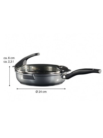 Stoneline 2-delige set: braadpan met deksel "Future" grijs - Ø 24 cm