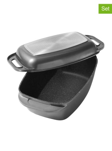 Stoneline 2-częściowy zestaw "XX" w kolorze szarym - 43 x 26 cm