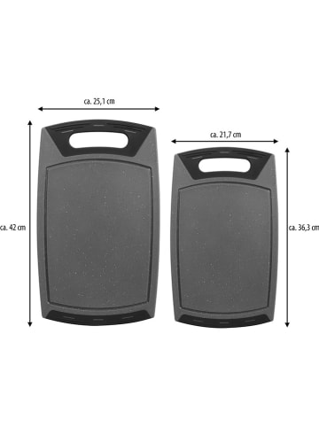 Stoneline 2er-Set: Schneidebretter in Grau