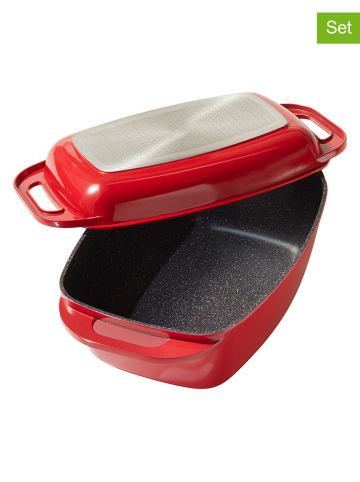 Stoneline 2-częściowy zestaw "XX" w kolorze czerwonym - 43 x 26 cm