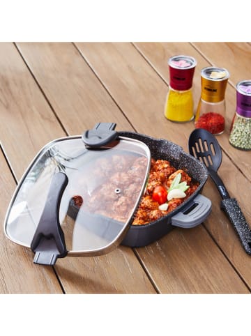 Stoneline 2-delige set: braadslede "Future" grijs - (B)28 x (H)28 cm