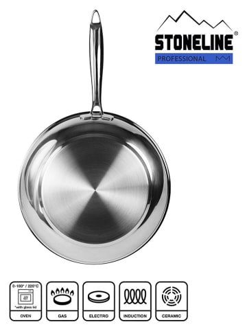 Stoneline 2-częściowy zestaw "Professional" w kolorze srebrnym - Ø 28 cm