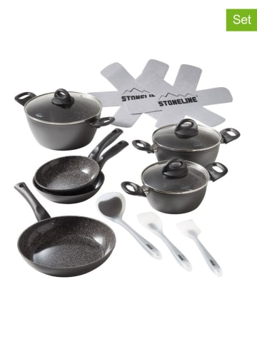Stoneline 14tlg. Kochgeschirr-Set in Schwarz