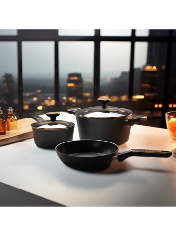 Stoneline 11tlg. Kochgeschirr-Set in Schwarz