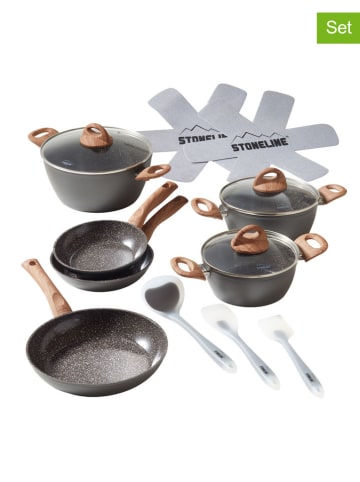 Stoneline 14tlg. Kochgeschirr-Set "Back to Nature" in Grau